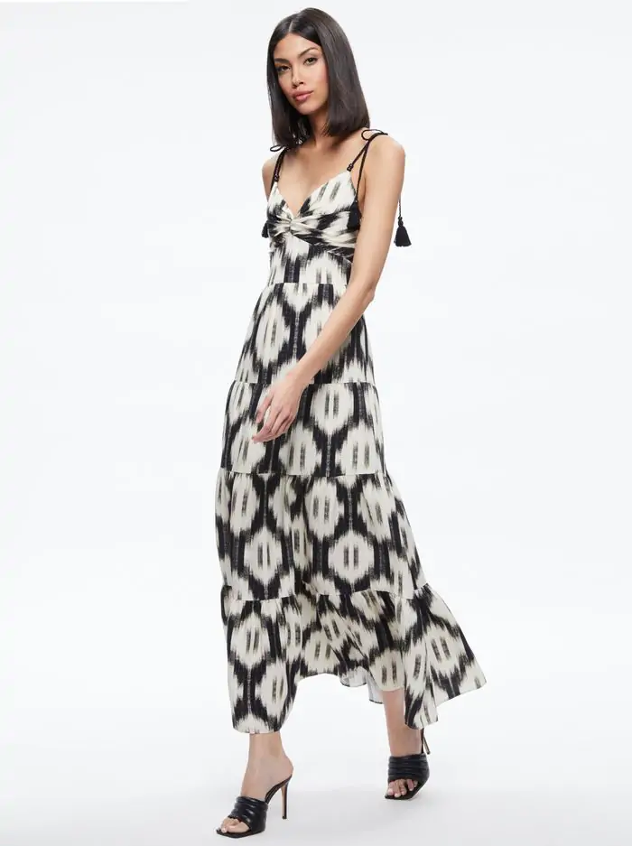 KATARA TWIST TOP TIERED MAXI DRESS